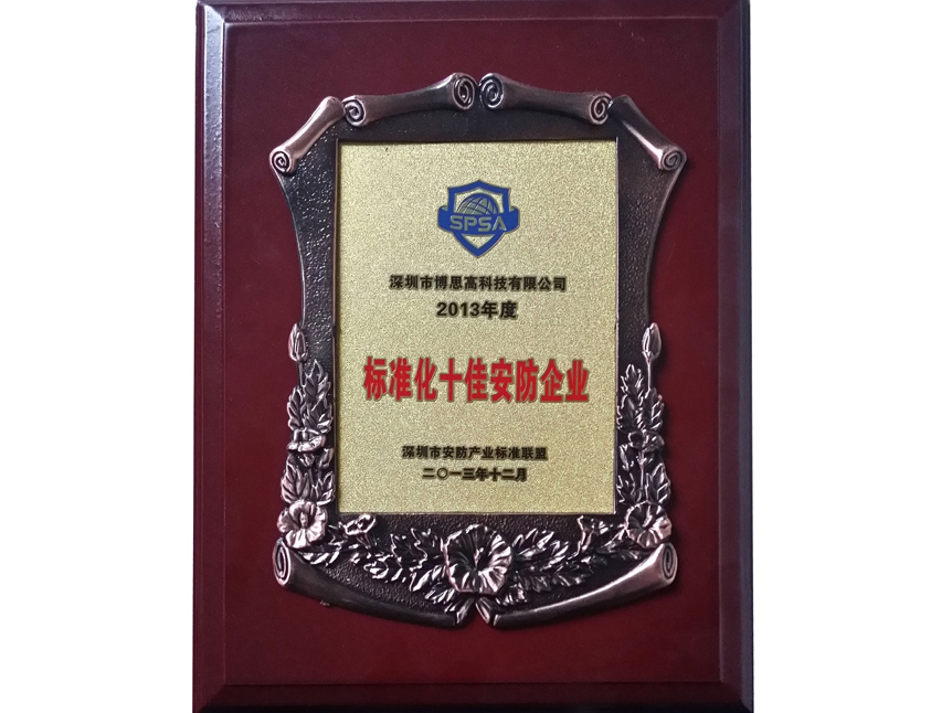 標(biāo)準(zhǔn)化十佳安防企業(yè)